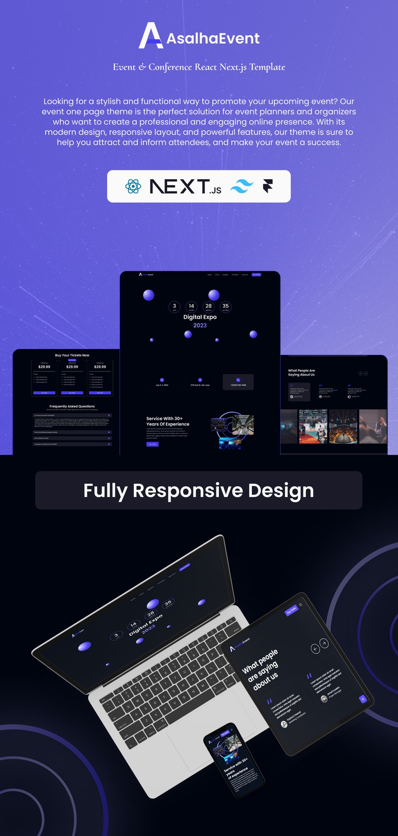AsalhaEvent Conference U0026 Event React Next Js Template