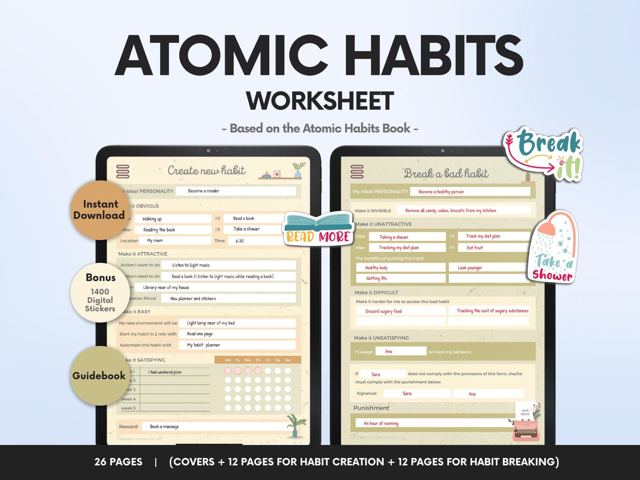 atomic habits worksheet