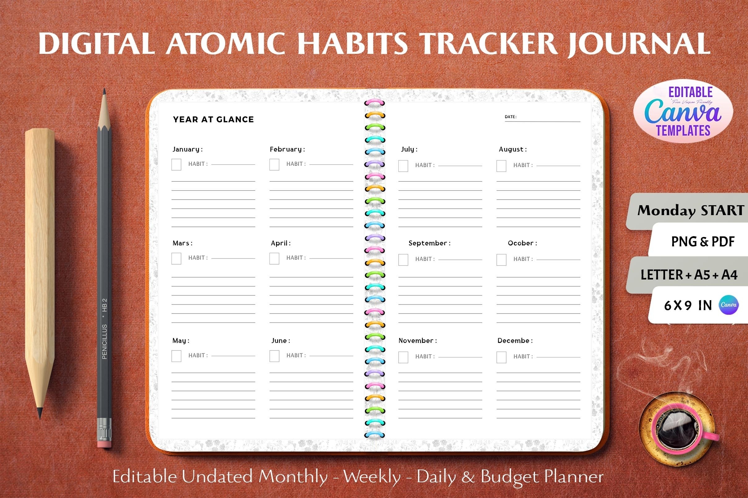 Atomic Habits Tracker Journal Self improvemen 2562644 