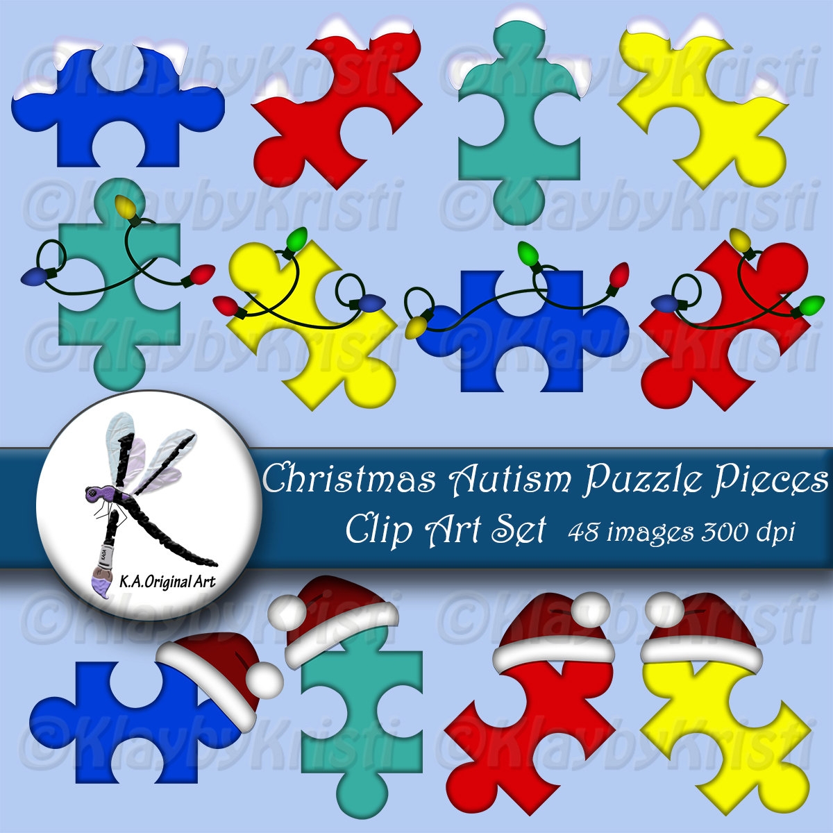 autism puzzle pieces powerpoint template
