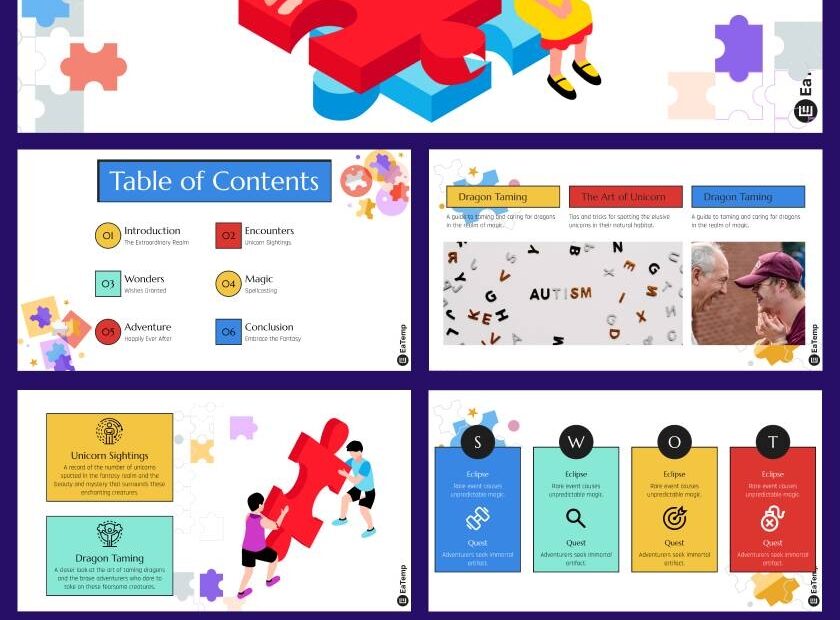 Autism PowerPoint Presentation Template EaTemp