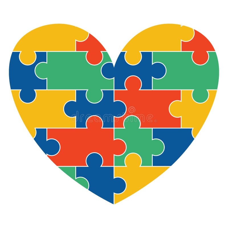 Autism Puzzle Heart Stock Illustrations 1 999 Autism Puzzle 