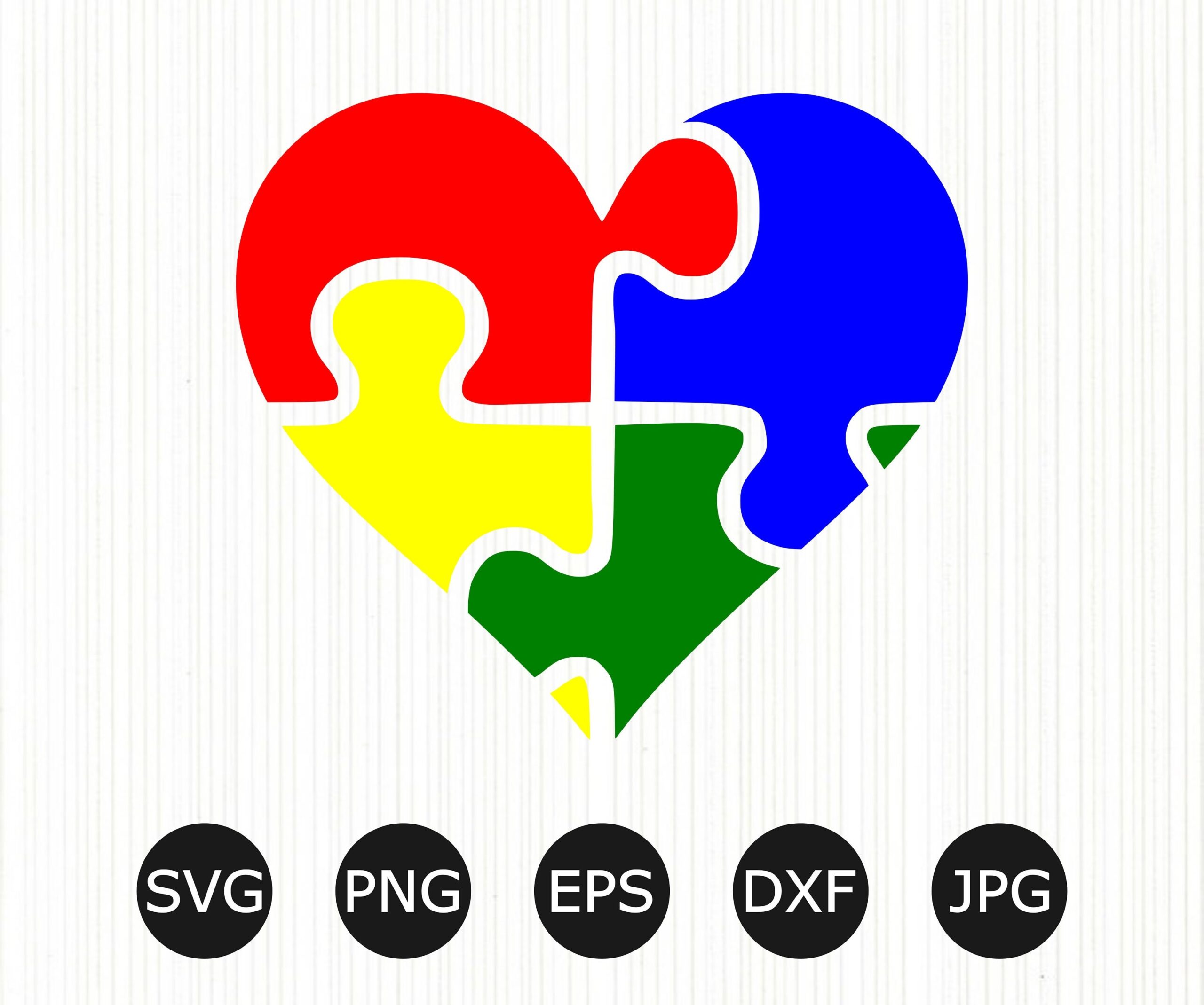 Autism Puzzle Piece Heart SVG Autism Awareness SVG Autism Shirt Cut File Puzzle Piece Cricut Cameo Silhouette Vinyl Template