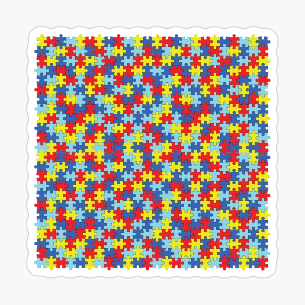 Autism Puzzle Pieces small Art Board Print