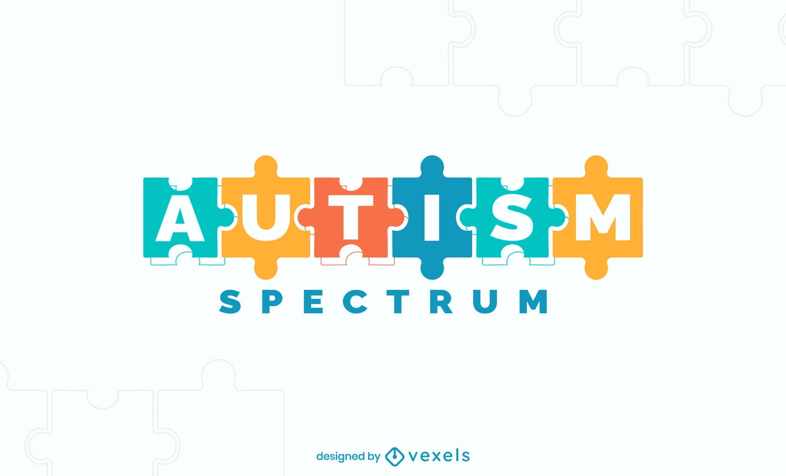 Autism Spectrum Puzzle Logo Design Vector Download