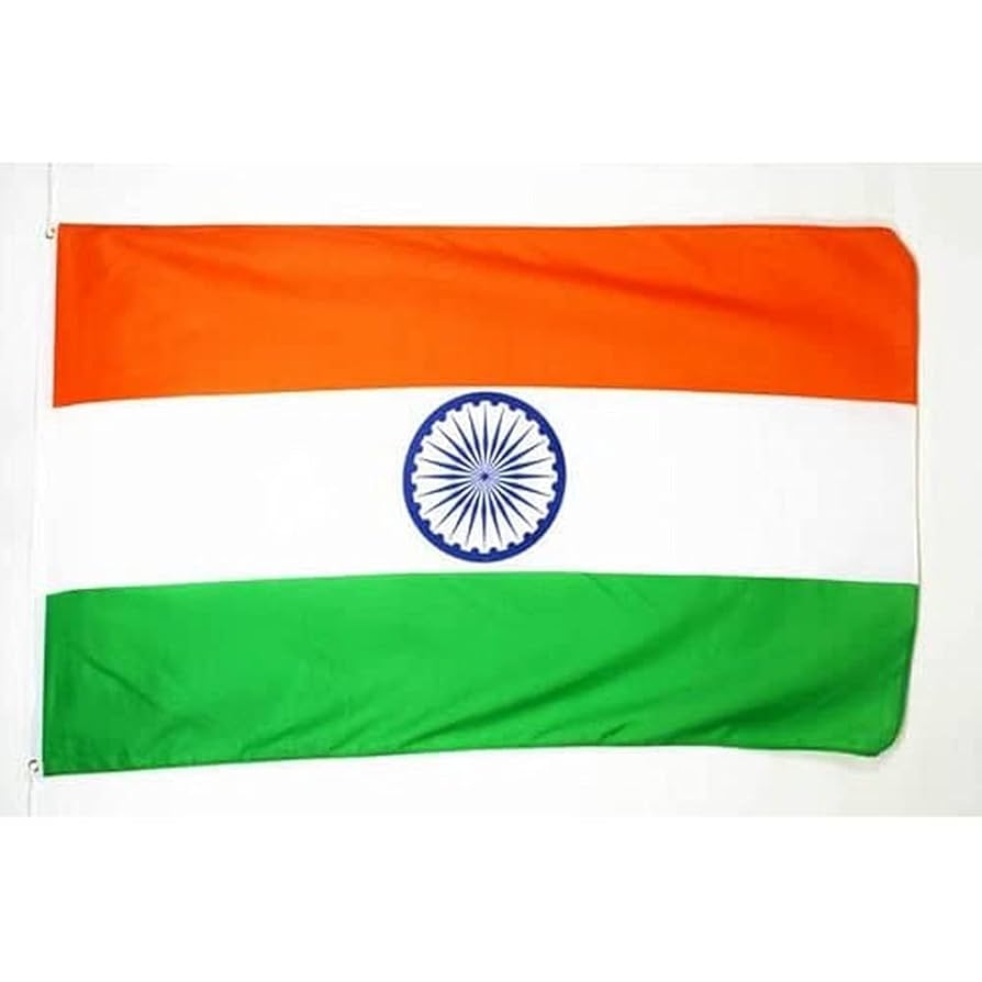 AZ FLAG India Flag 2x3 Ft 100D Polyester Indian Banner With Two Metal Grommets Fade Resistant Vivid Colors 2 X 3 Feet 90x60 Cm