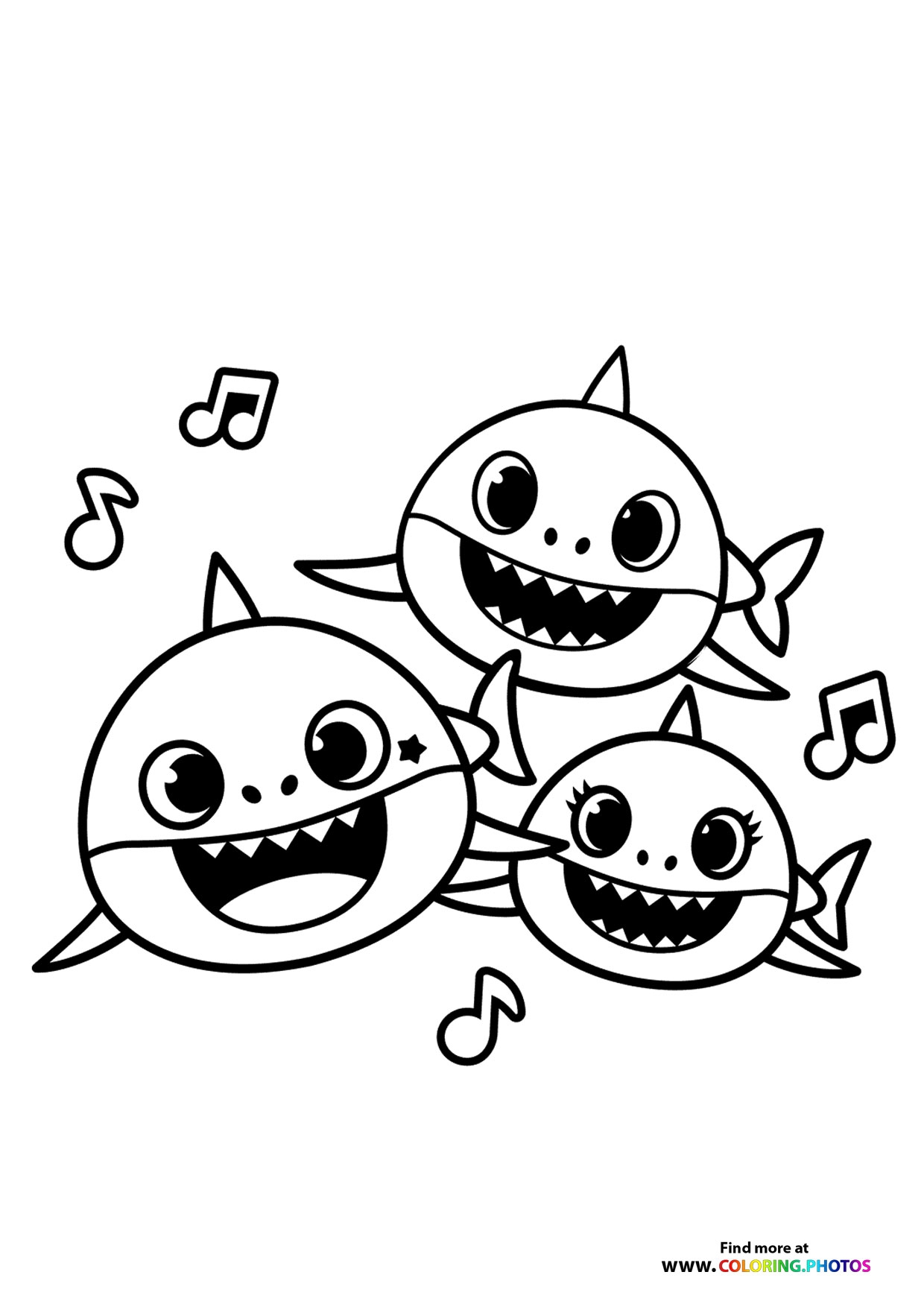 baby shark coloring pages printable