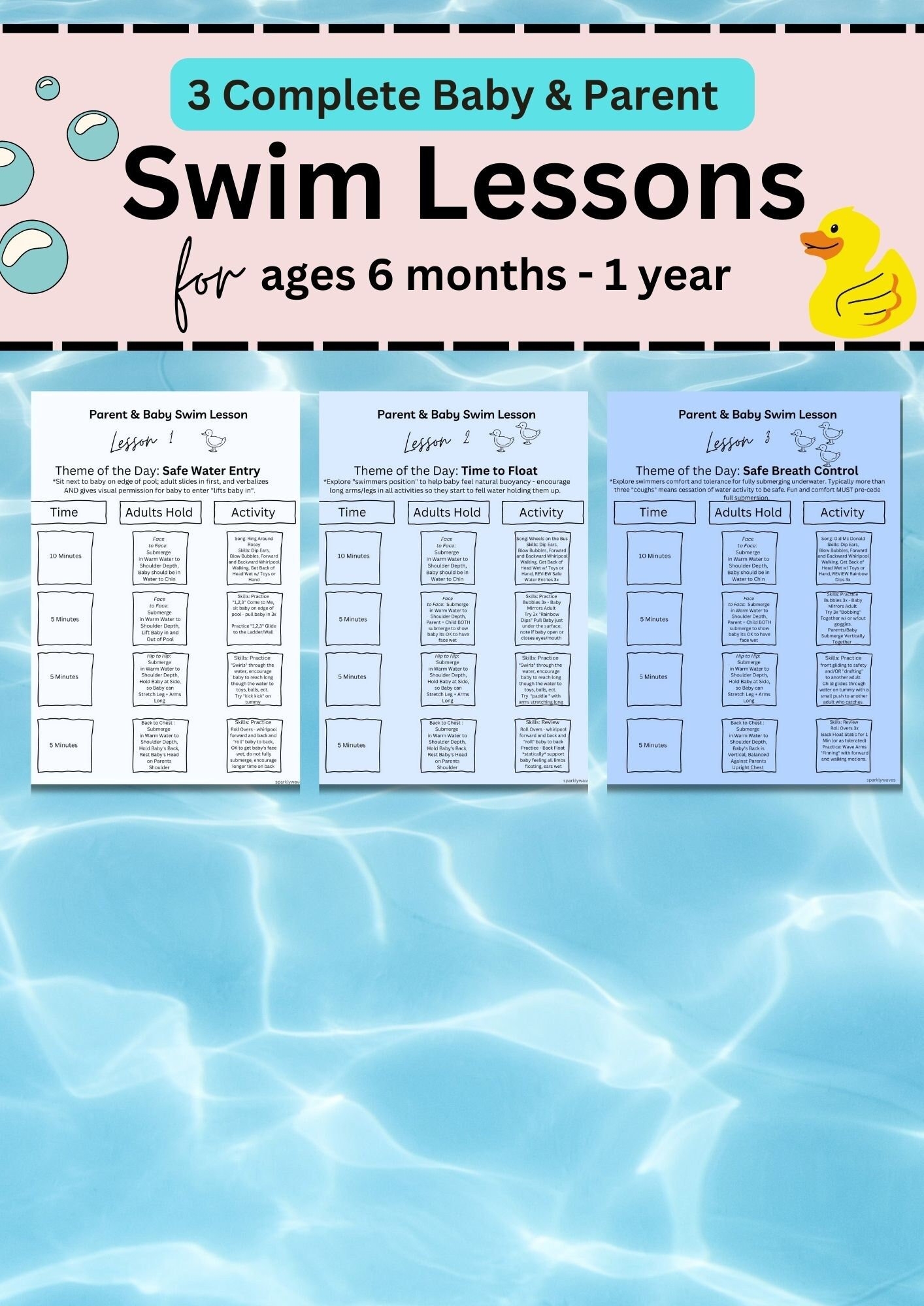 Baby Swim Lesson Printable Digital Print Swimming Lessons For Infants Checklist Pool Activity For Babies Instant Download Etsy