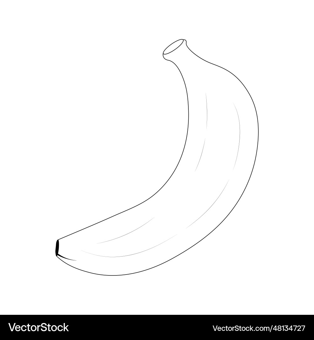 Banana Coloring Page Royalty Free Vector Image