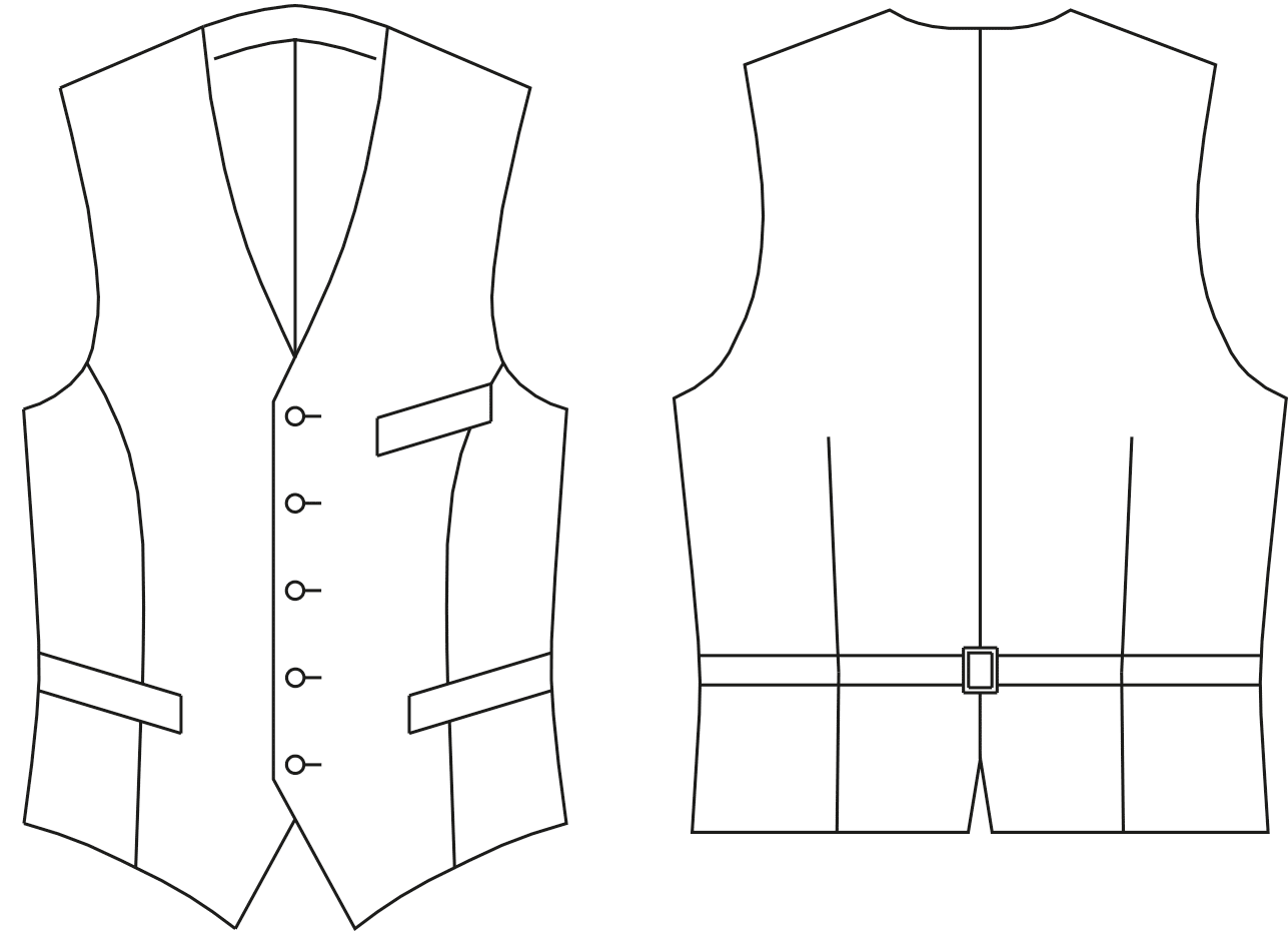 template printable vest pattern