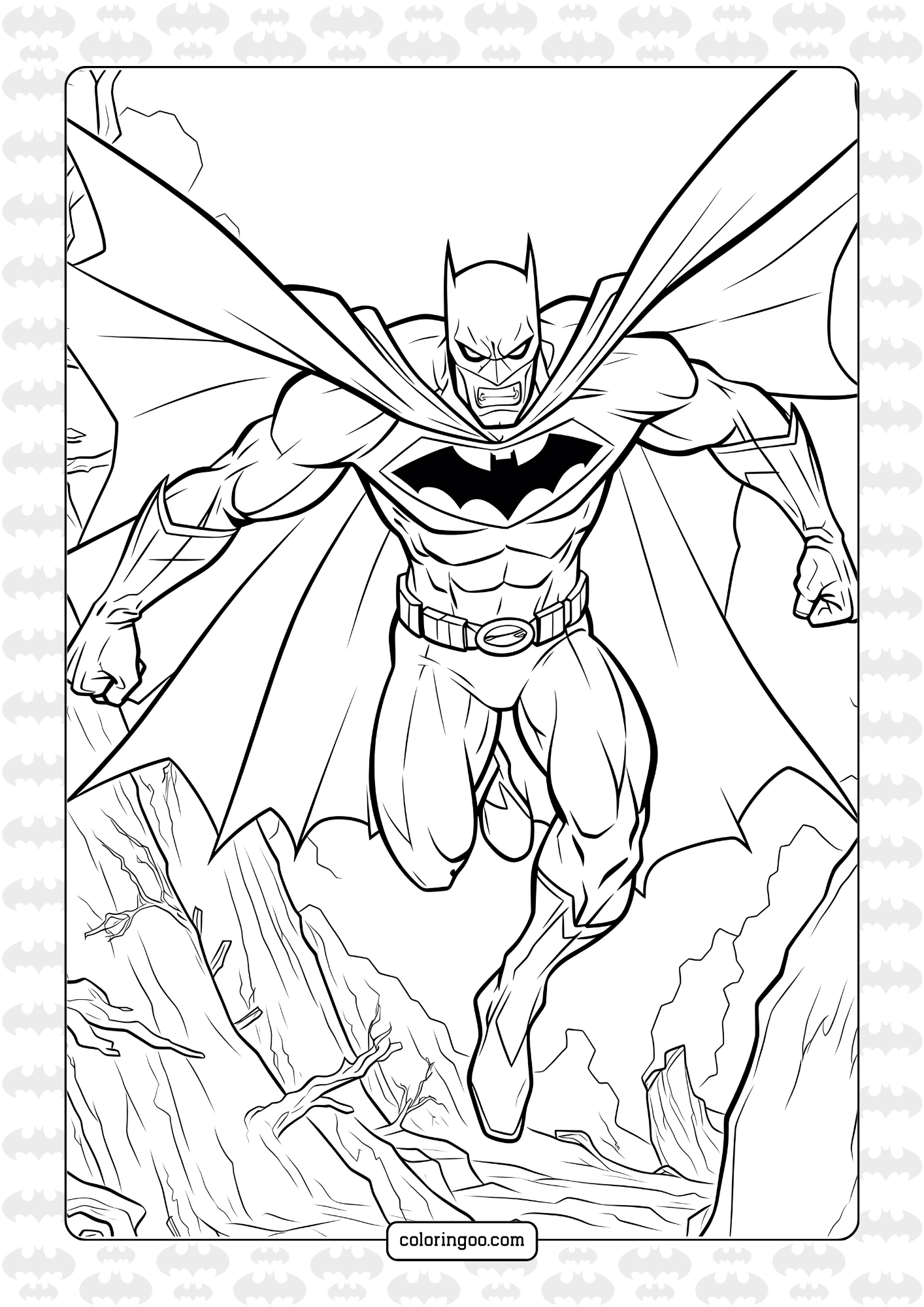batman colouring pages printable