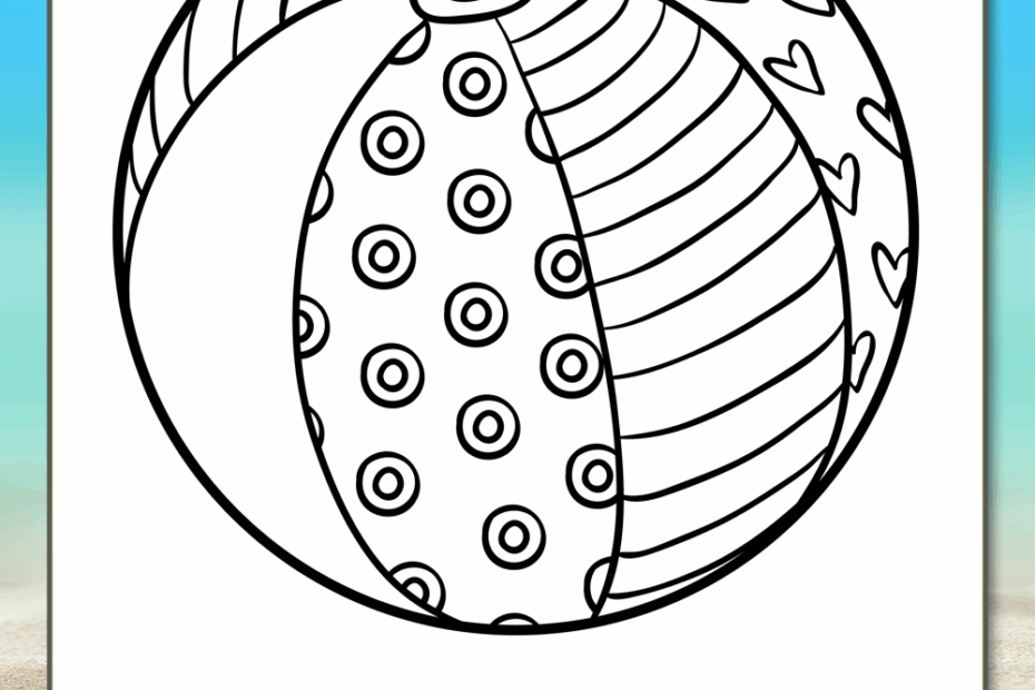 Beach Ball Coloring Page FREE Printable PDF From PrimaryGames