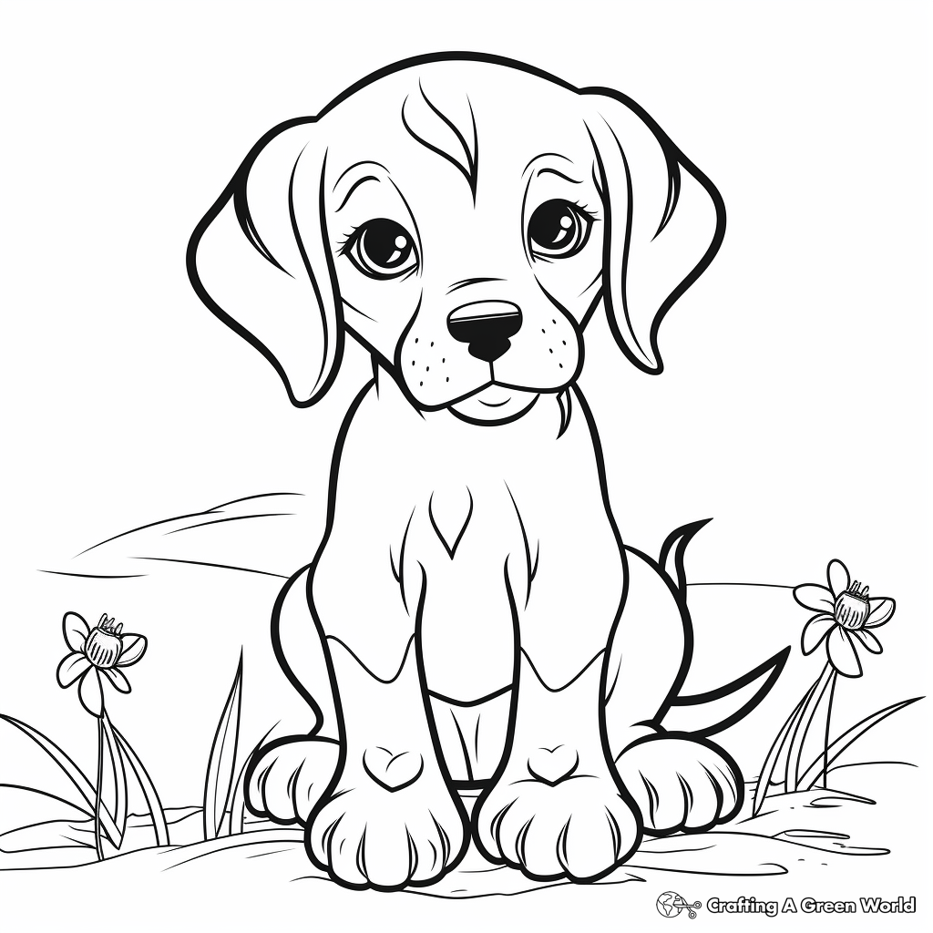 Beagle Coloring Pages Free U0026 Printable 