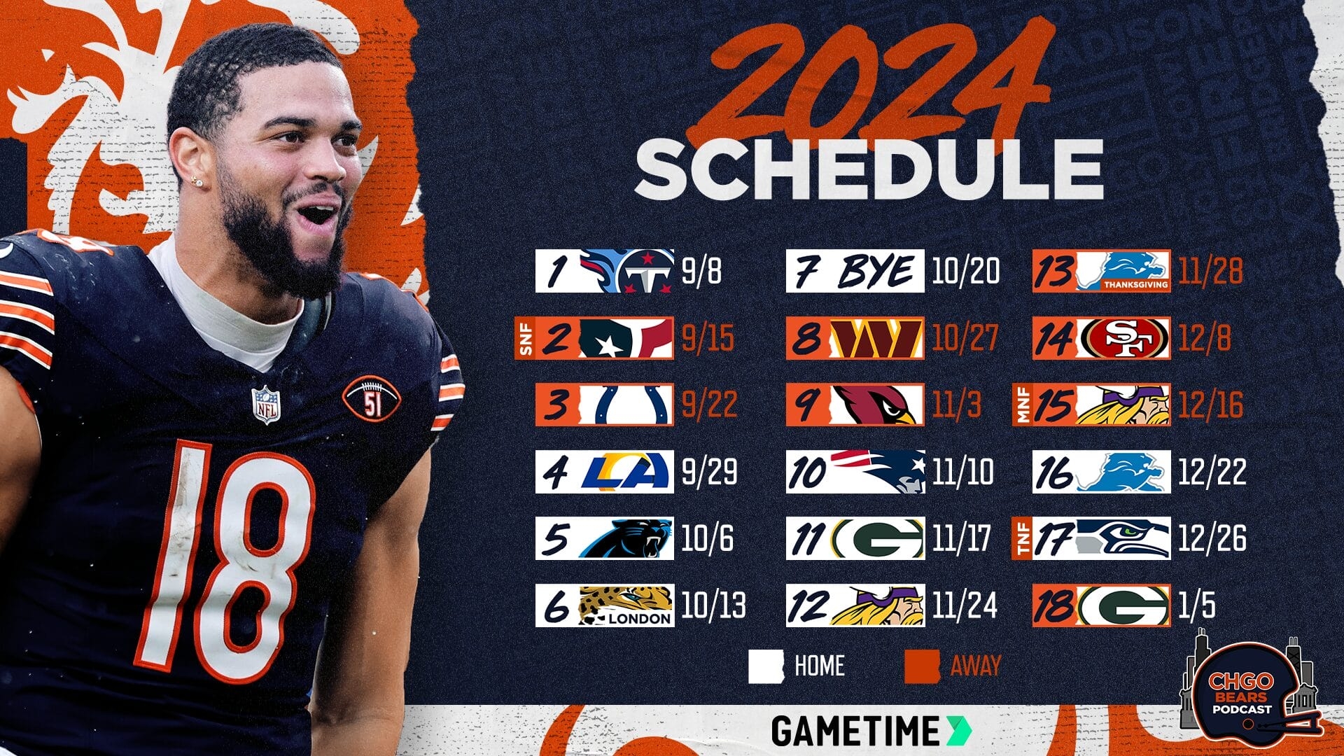 Bears Schedule Release CHGO Sports
