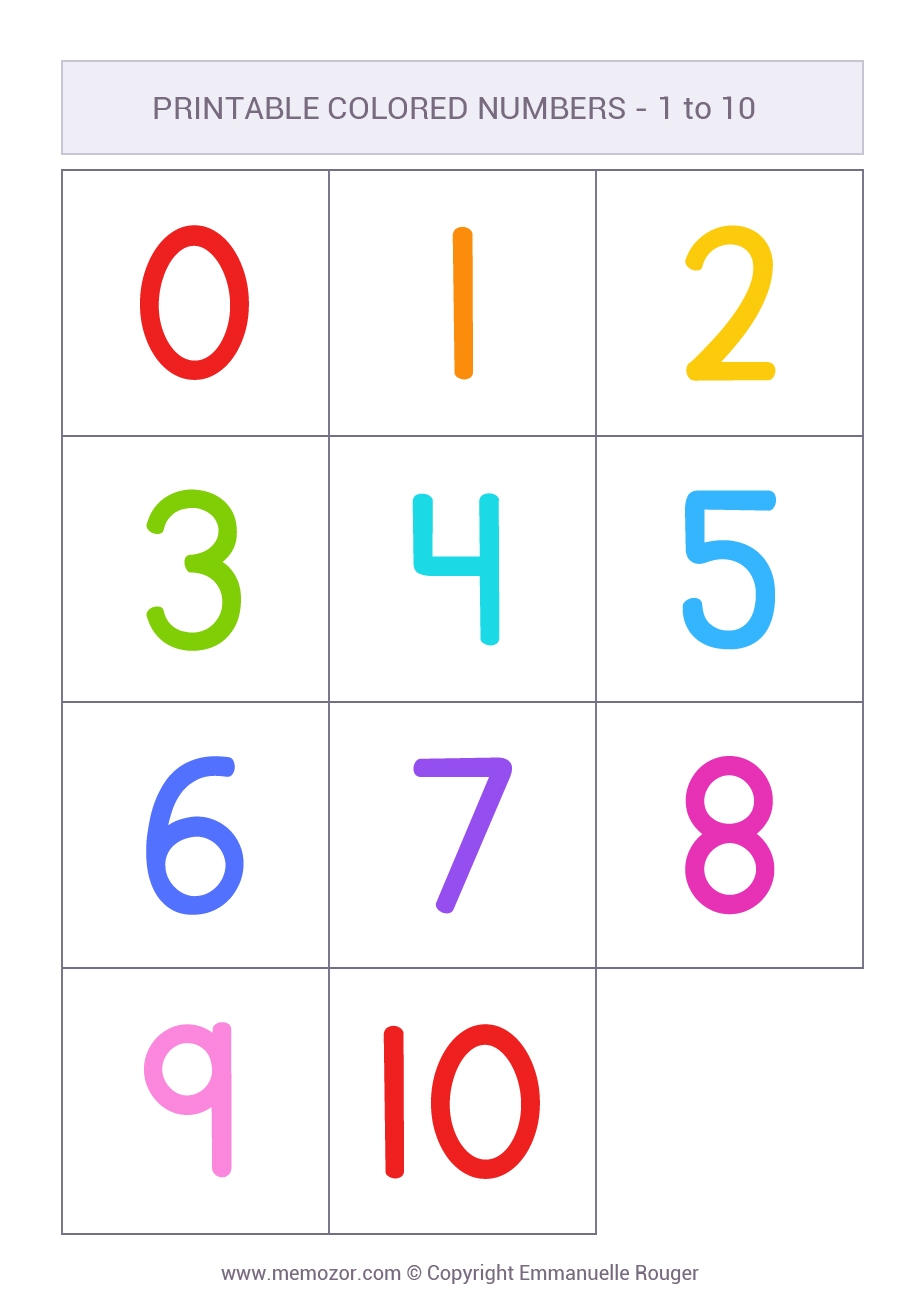 printable colorful numbers