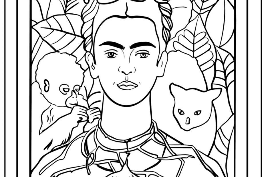 Beautiful Frida Kahlo Coloring Pages Free Printables