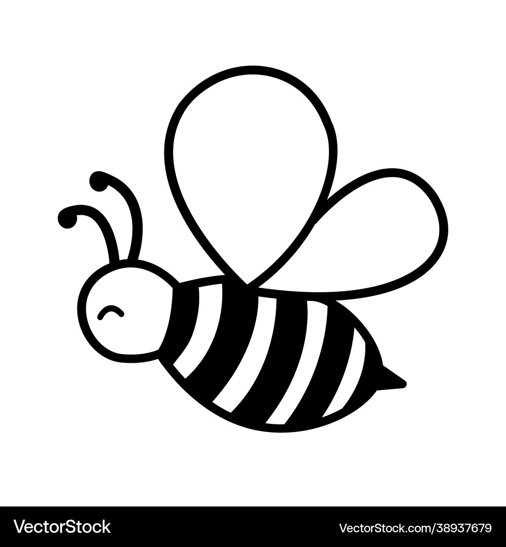 Bee Coloring Page Vector Images over 1 300 