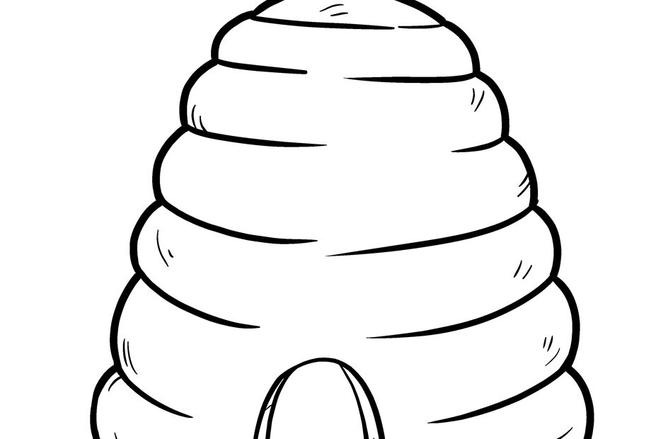 Beehive Template U0026 Beehive Coloring Page