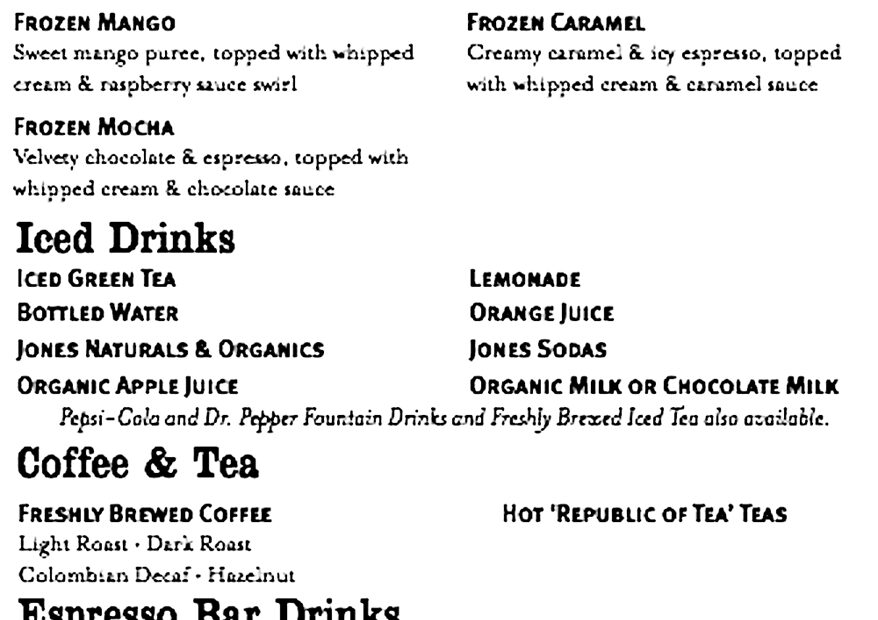 BerkshireMenus Panera Bread