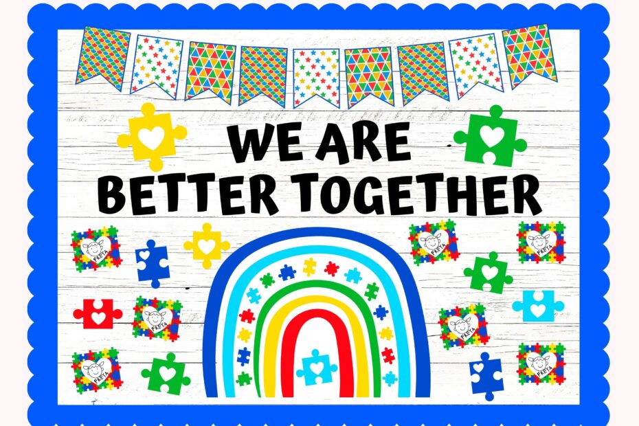 Better Together Bulletin Board Kit Jigsaw Puzzle Pieces Fit