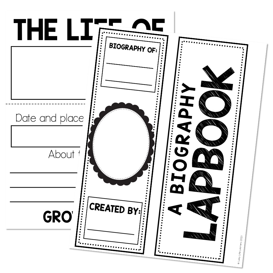 Biography Lapbook Lucky Little Learners