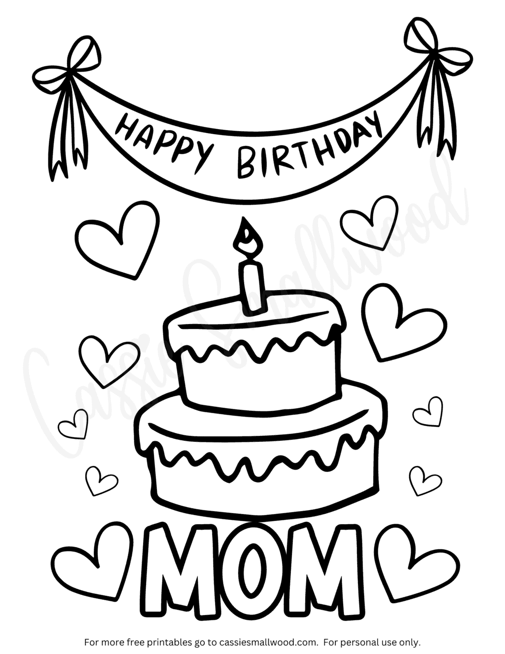 happy birthday free printable coloring pages