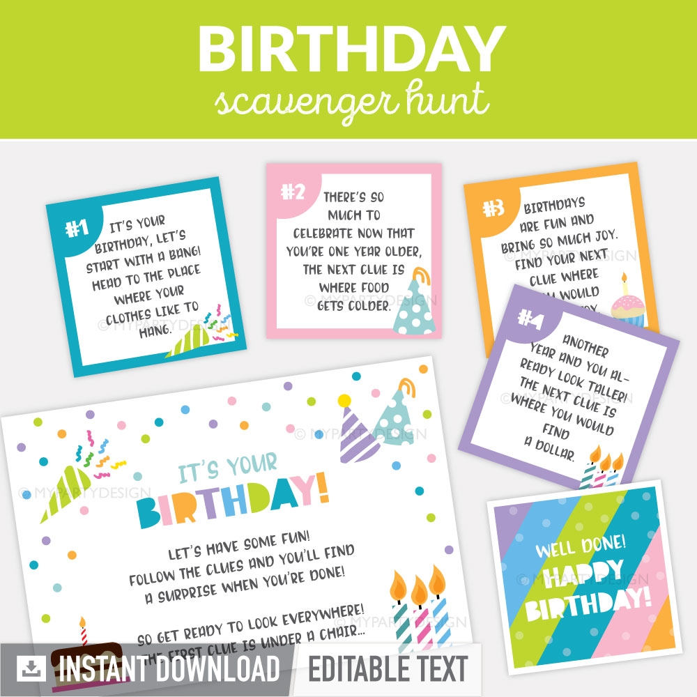 printable scavenger hunt riddles