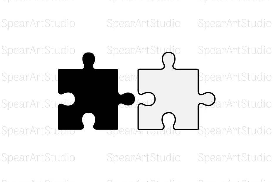 Black And White Puzzle Pieces SVG Symbol For Autism Awareness Puzzle Svg Puzzle Pieces Svg Digital Download Svg Png Jpeg Pdf Ai Etsy Australia