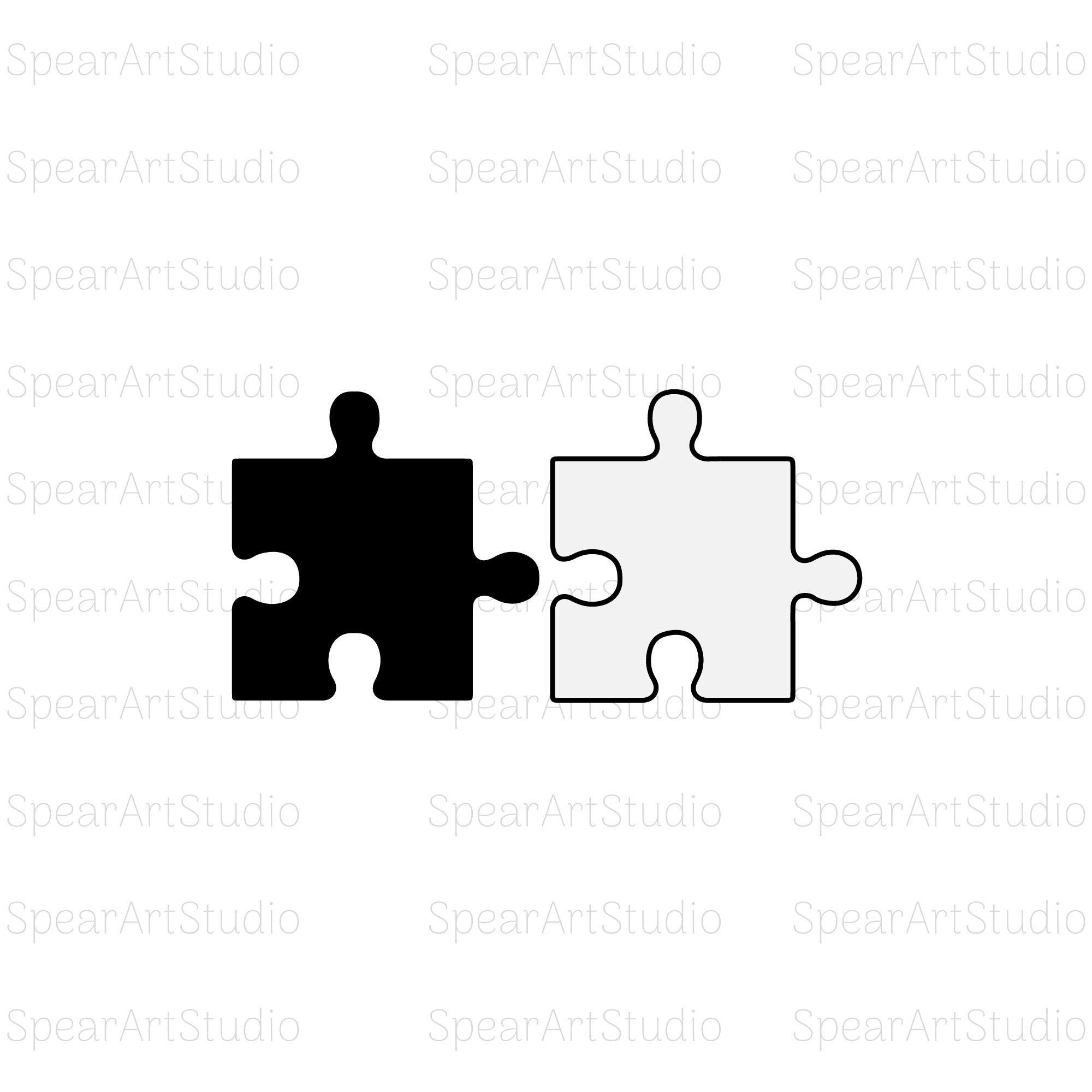 Black And White Puzzle Pieces SVG Symbol For Autism Awareness Puzzle Svg Puzzle Pieces Svg Digital Download Svg Png Jpeg Pdf Ai Etsy Australia