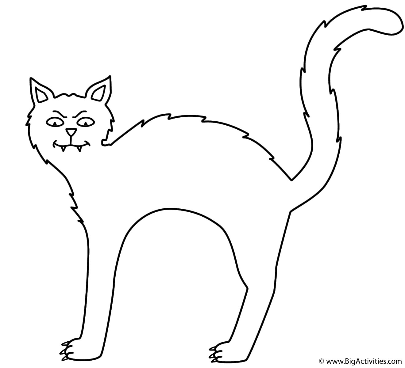 halloween cat coloring sheet