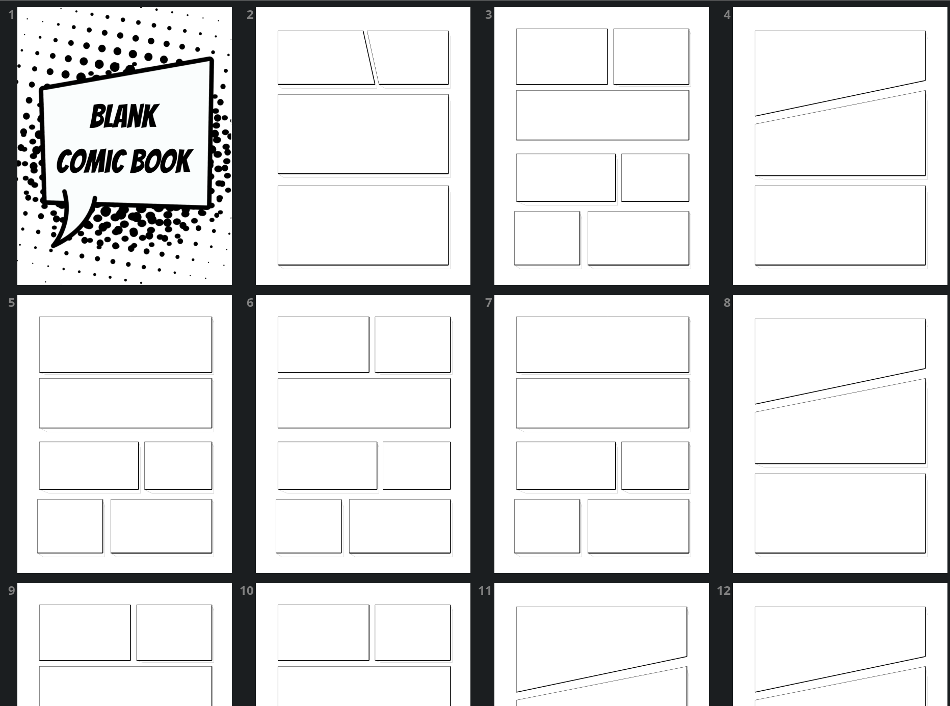 Blank Comic Book Free Printable Comic Strip Template Gnome look