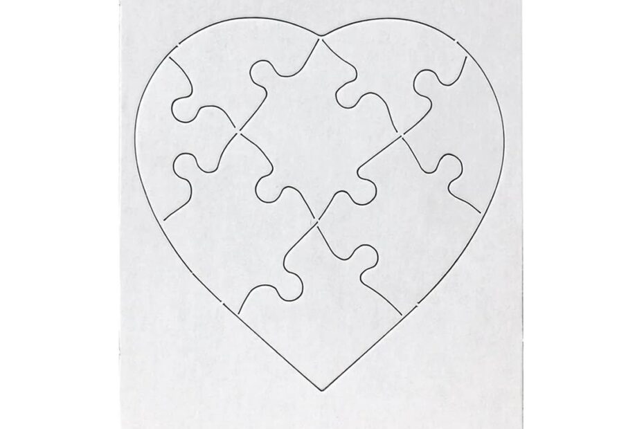 Blank Compoz A Puzzle 8 Piece Heart