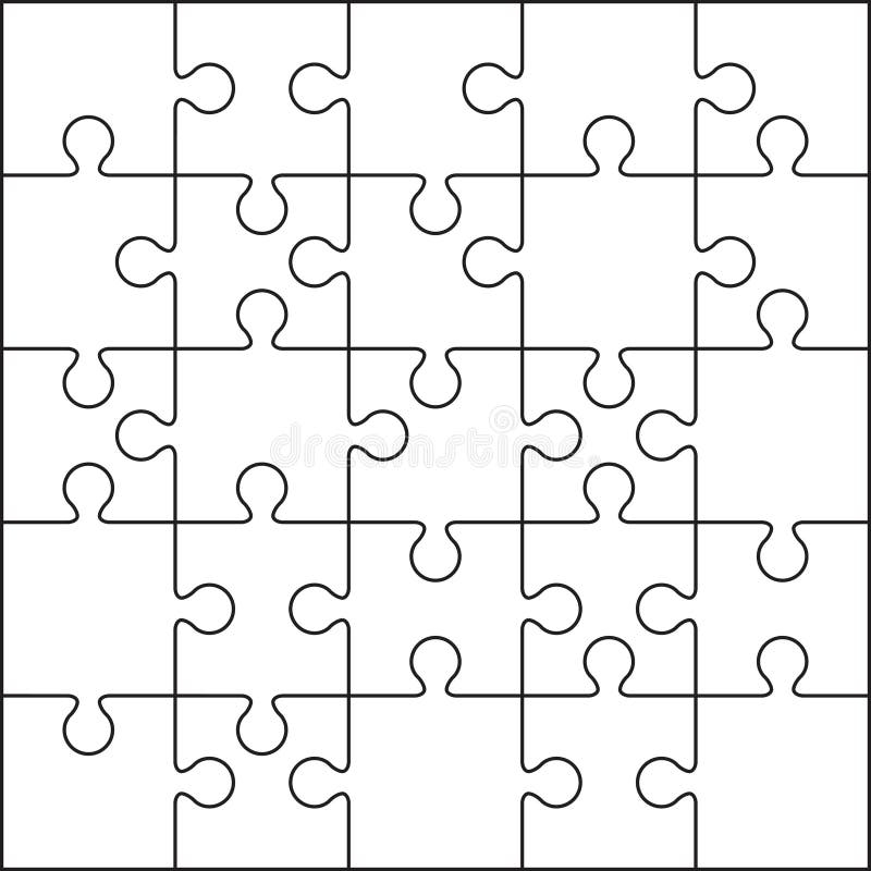 Blank Jigsaw Puzzle Outline Stock Illustrations 2 960 Blank 