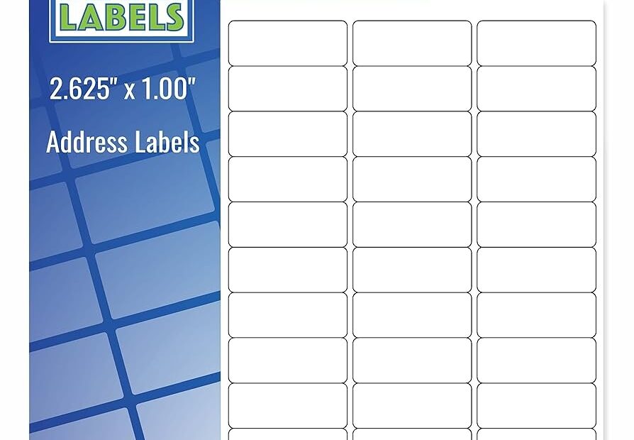 Blank Labels Address Labels Permanent White Matte Label Inkjet And Laser Printer Guaranteed Easy To Peel Made In USA 2 625 X 1 3 000 Labels 100