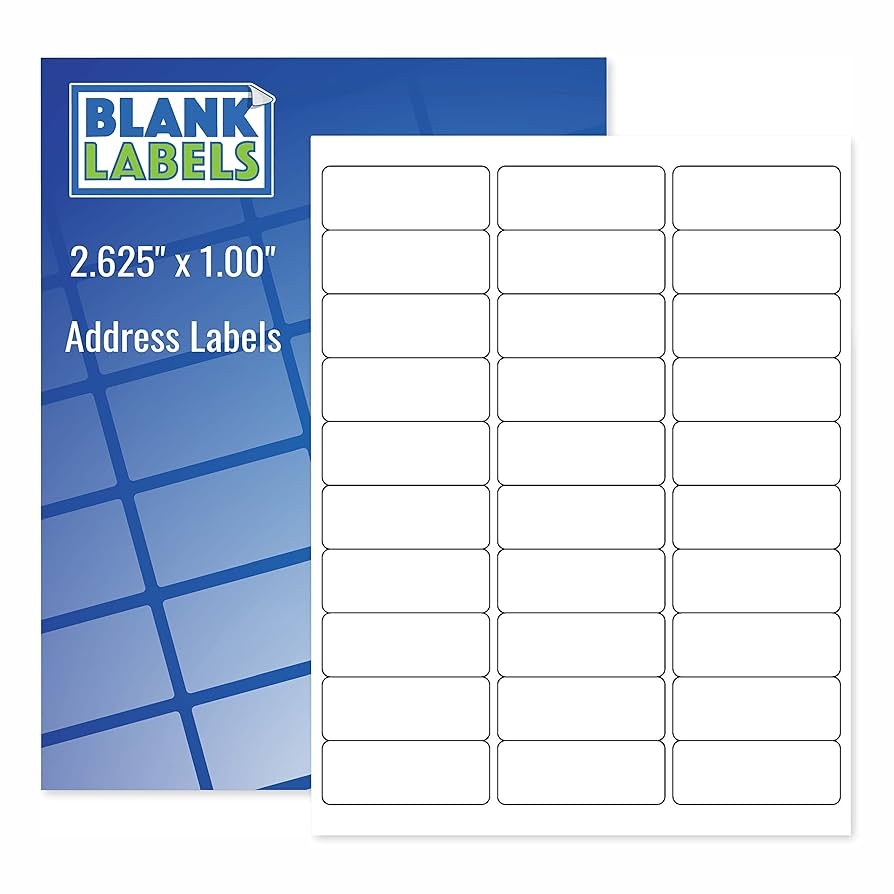Blank Labels Address Labels Permanent White Matte Label Inkjet And Laser Printer Guaranteed Easy To Peel Made In USA 2 625 X 1 3 000 Labels 100 