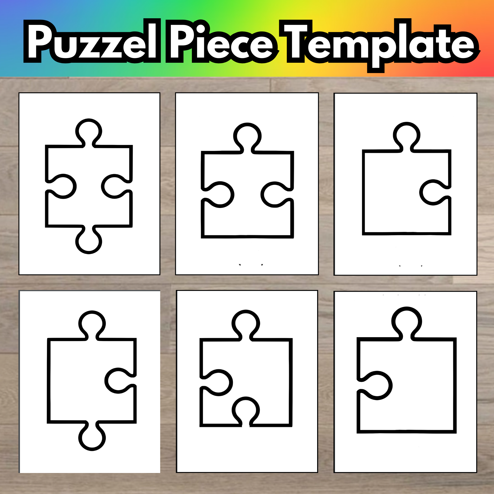 downloadable puzzle pieces template