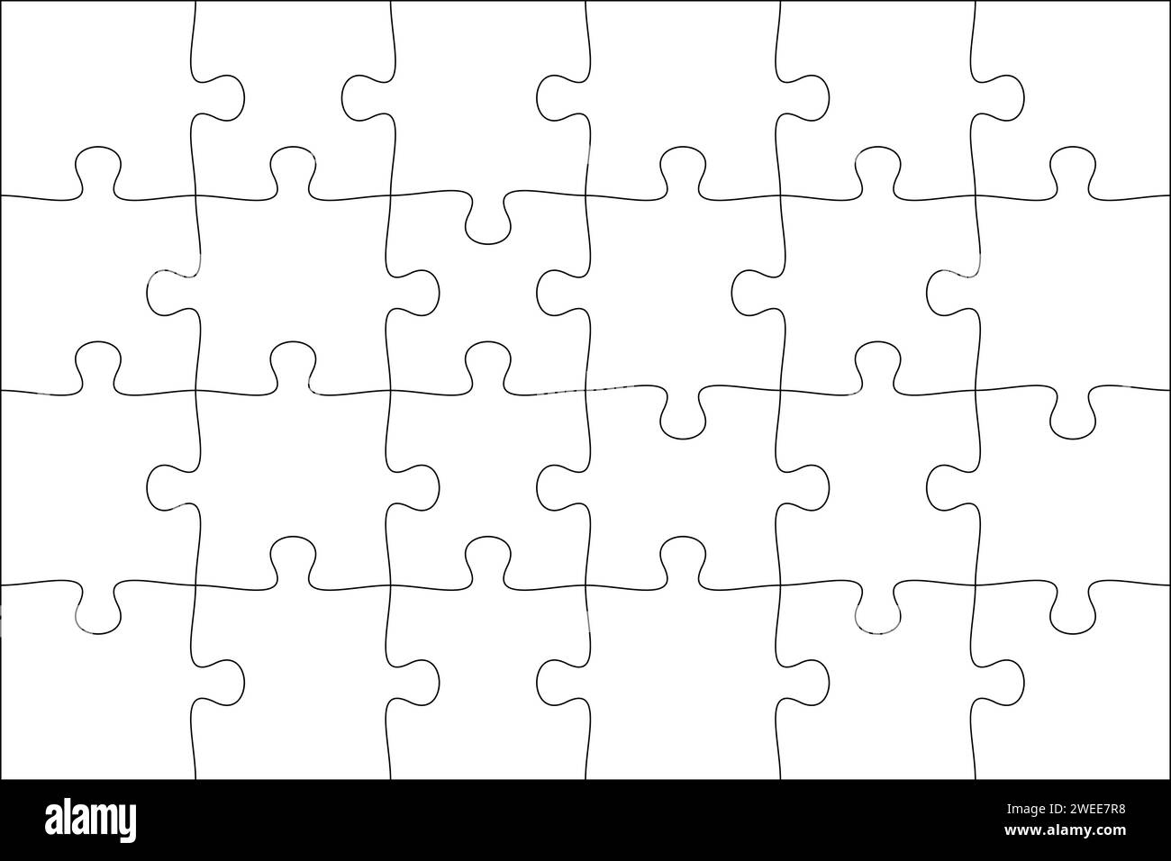 Blank Puzzle Pieces Stock Vector Images Page 3 Alamy