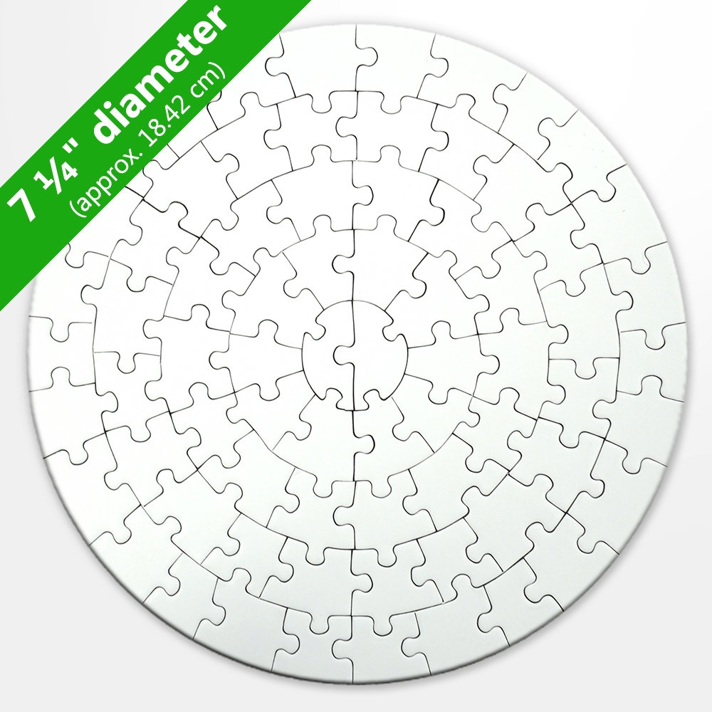 Blank Round Puzzle 72 Pieces Etsy