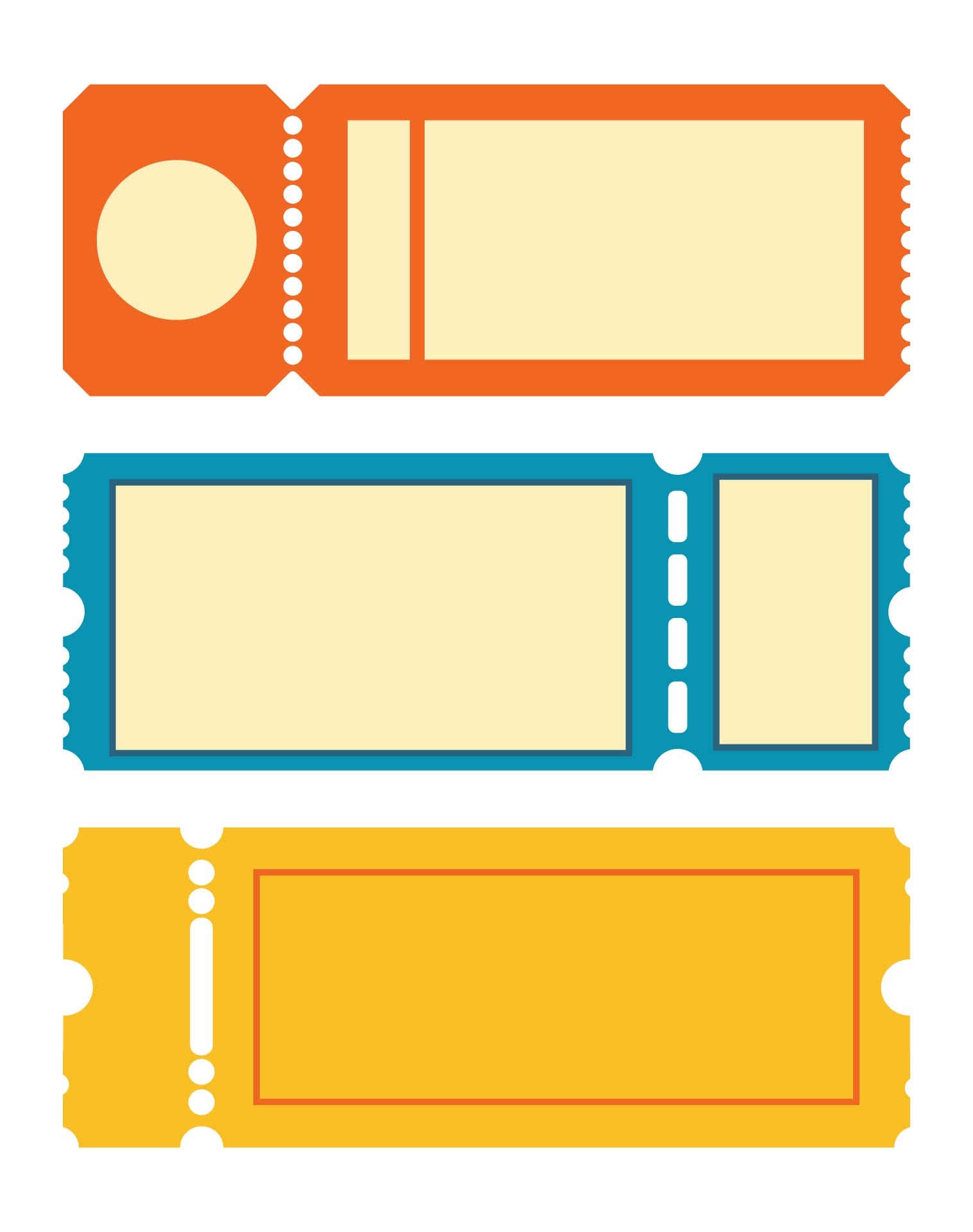 Blank Ticket Template