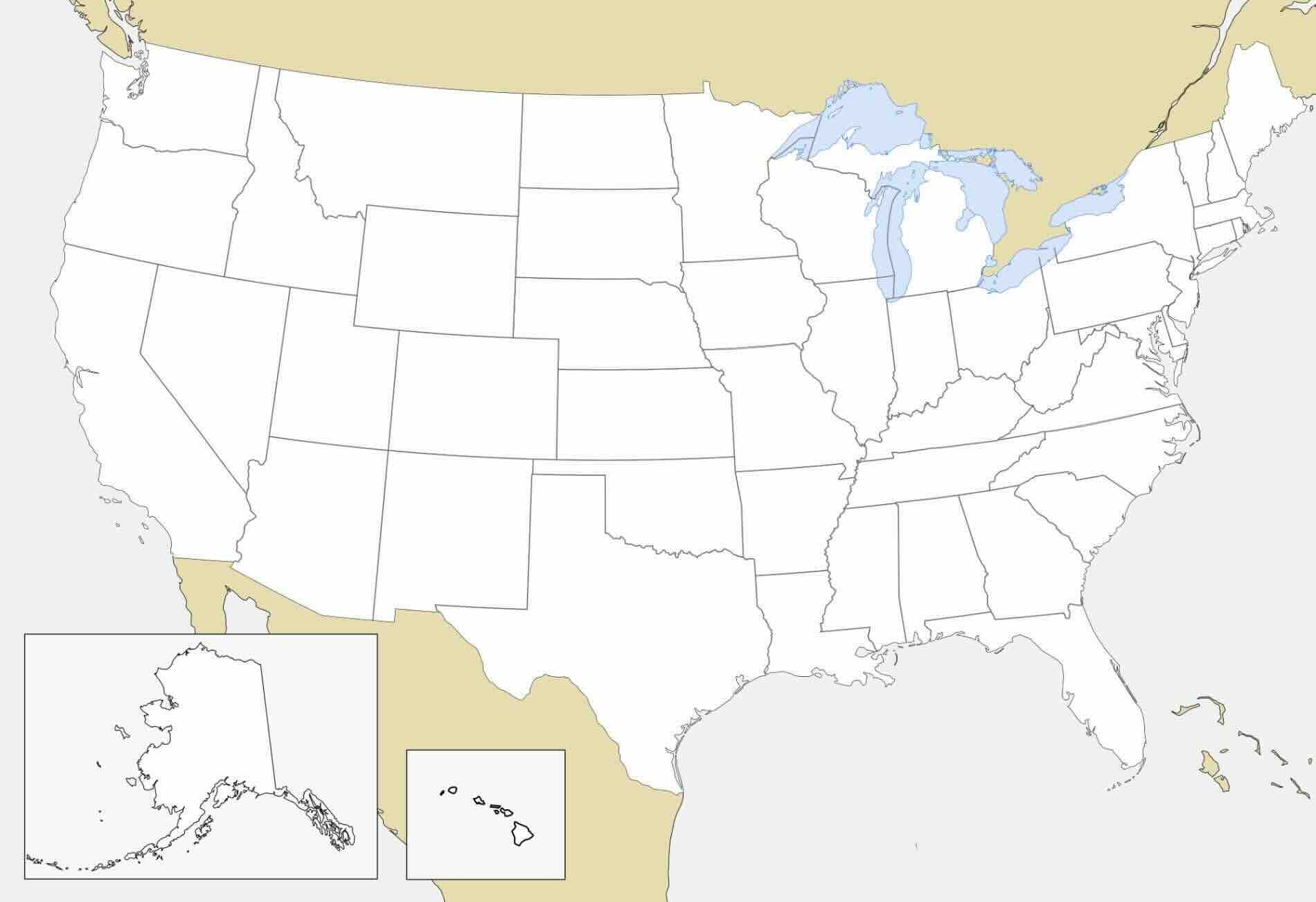 Blank USA Map Printable Outline Maps Without Names USAMap