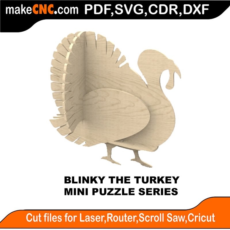 bird puzzle laser cutter template
