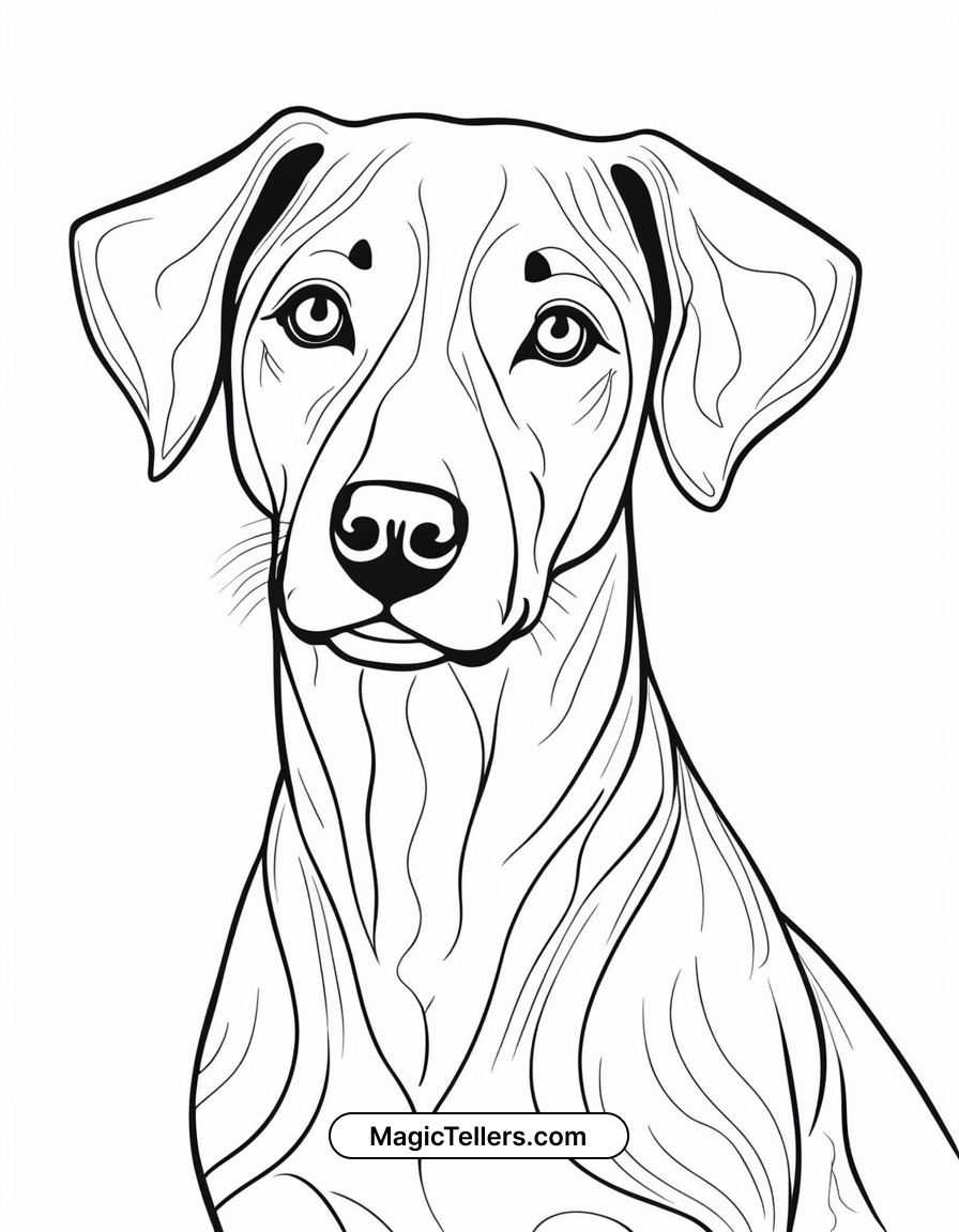 Blue Lacy Dog Coloring Page