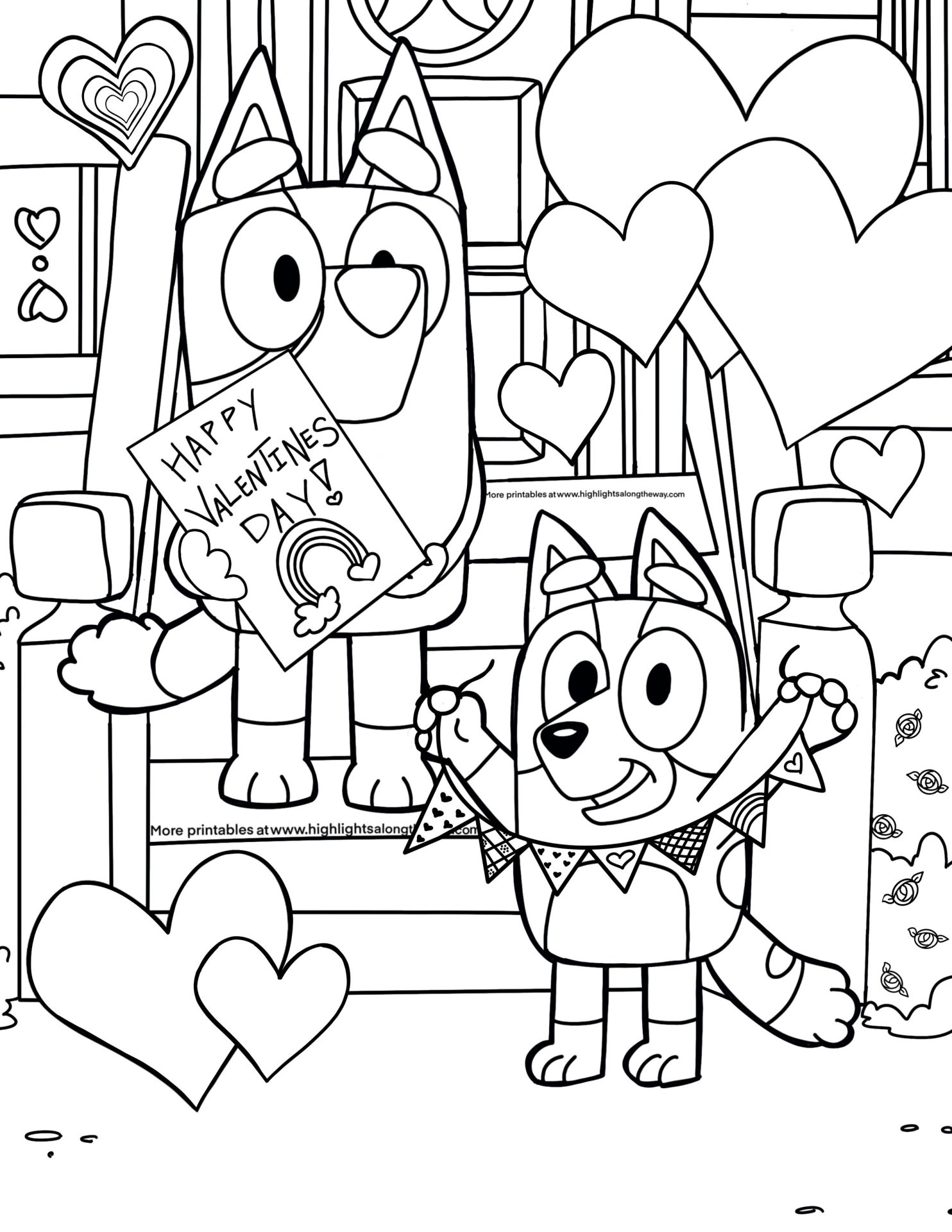 valentine day coloring pages printable