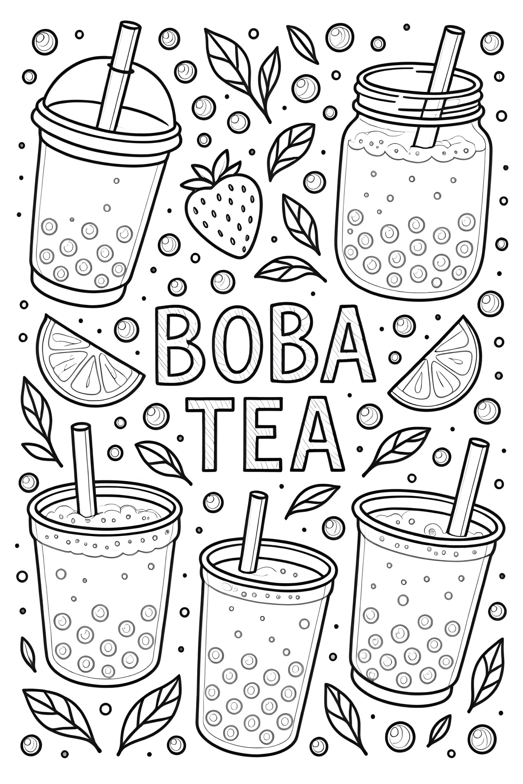 panda boba coloring pages