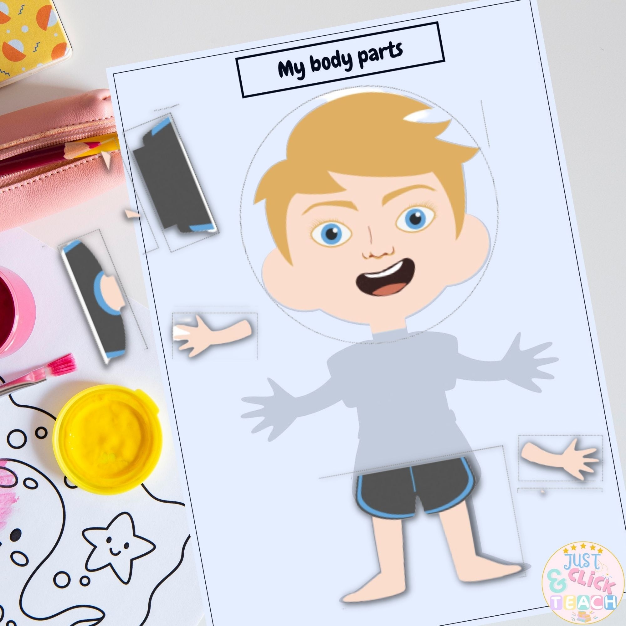 body puzzle template