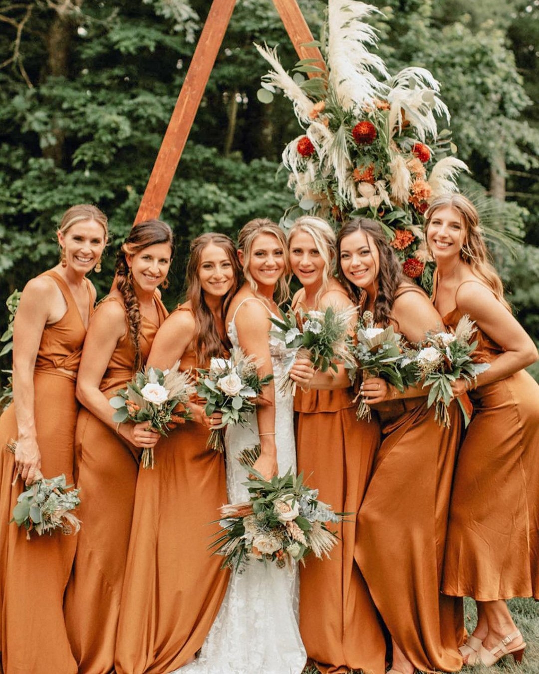Boho Rust Bridesmaid Dress Rust Colored Bridesmaid Dresses 