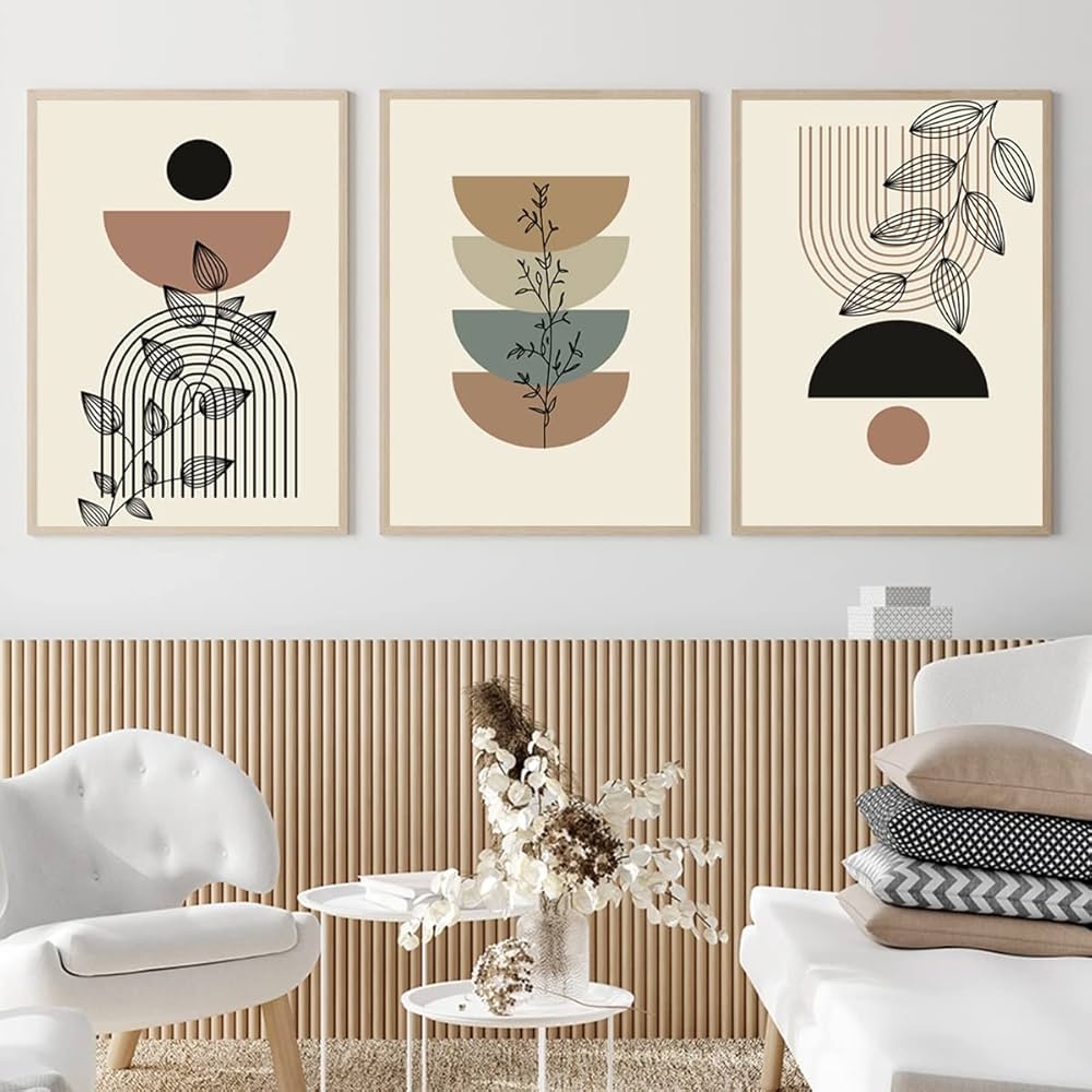 Boho Wall Art Abstract Gallery Wall Decor Set Boho Wall Art Printable Modern Wall Art Bundle Minimal Botanical Wall Art 16x24inchx3pcs No Frame Amazon ae Home