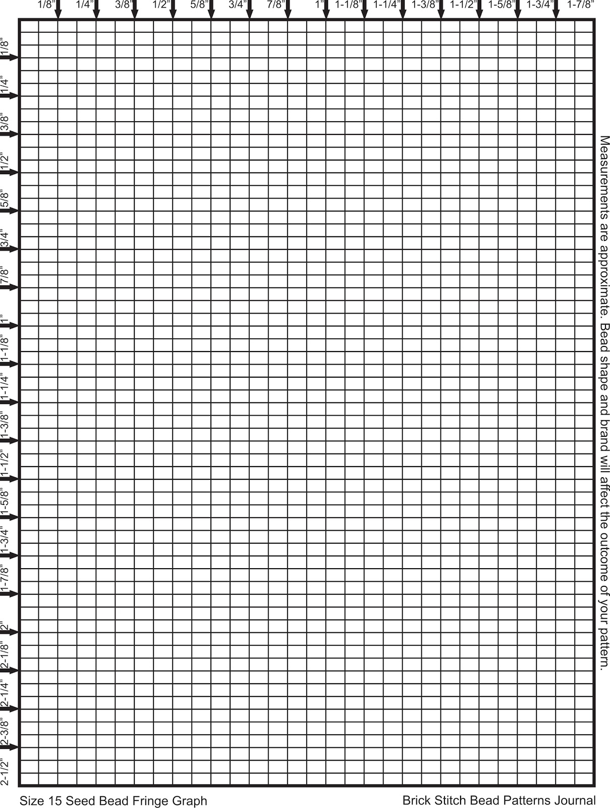Brick Stitch Bead Patterns Journal Size 15 Seed Bead Brick Stitch 