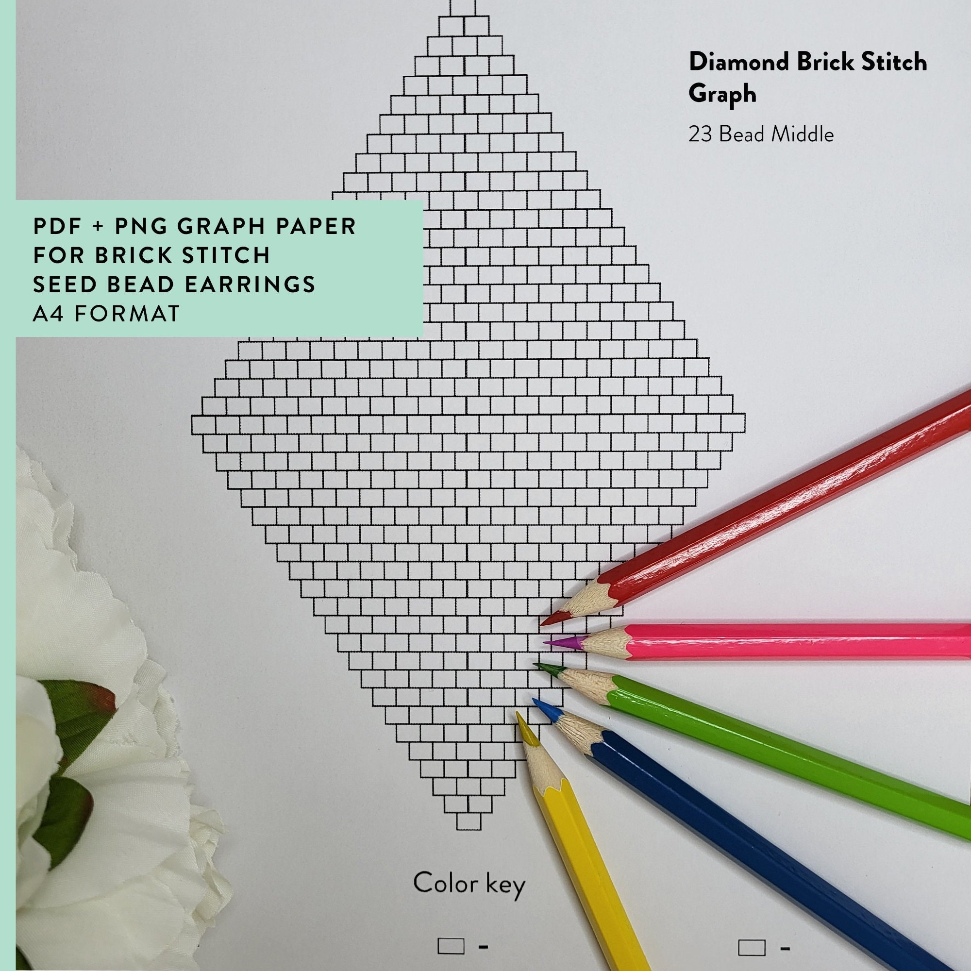 Brick Stitch Beading Graph Paper Beading Paper For Brick Stitch 
