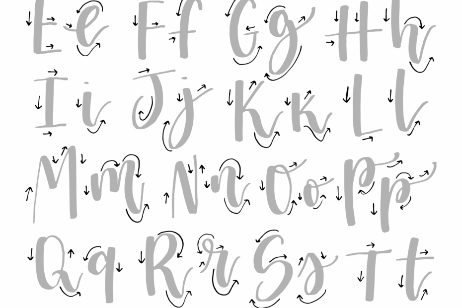 Brush Pen Calligraphy Practice Sheets Brush Pen Calligraphy